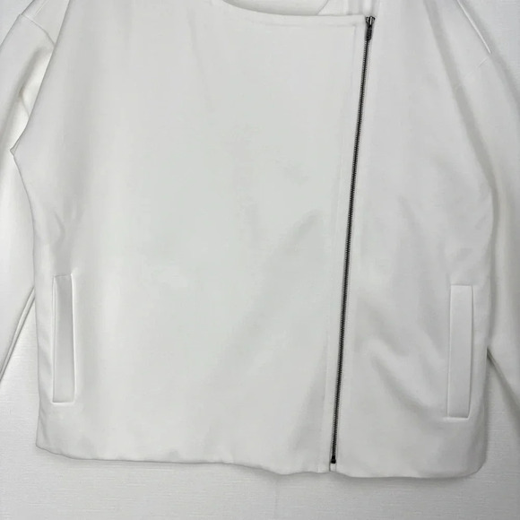 Eileen Fisher Women Office Wear Ivory Flex Tencel Ponte Zip Jacket Blazer Sz S - Picture 4 of 12